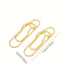 6pcs Metal Pen Clips Function Pen Holder Clips Bookmarks Stationery Tool