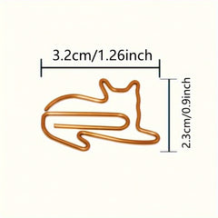 12pcs Cat Paper Clips Cat Bookmark Clips Cat Enthusiast Cat Office Supplies