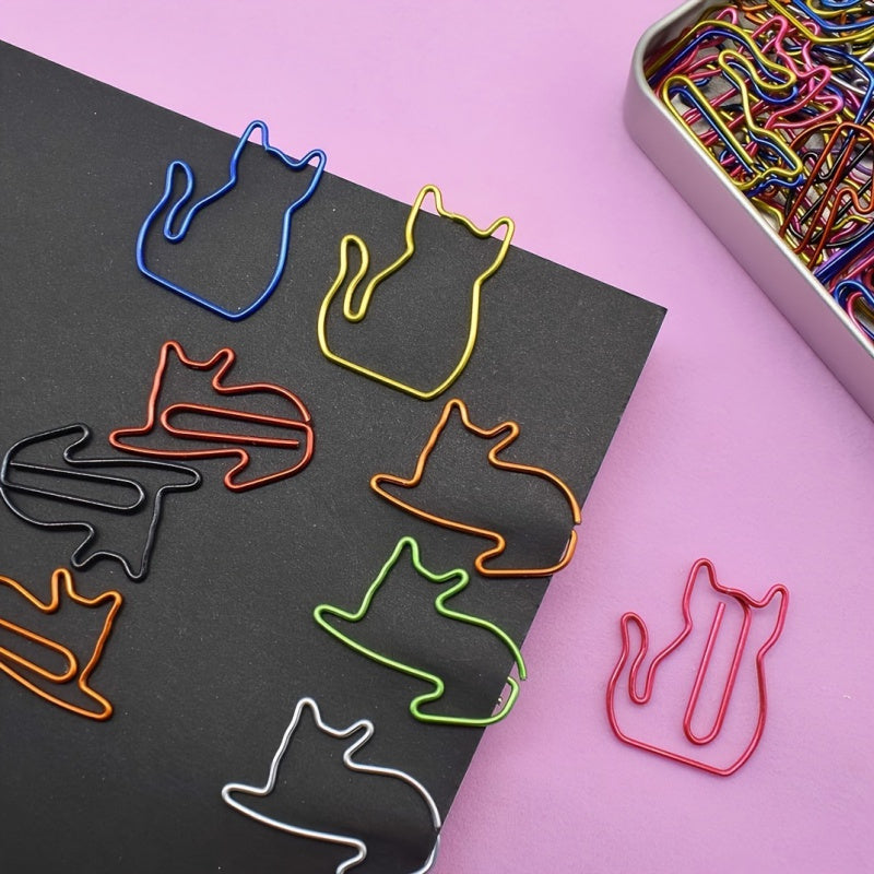 12pcs Cat Paper Clips Cat Bookmark Clips Cat Enthusiast Cat Office Supplies