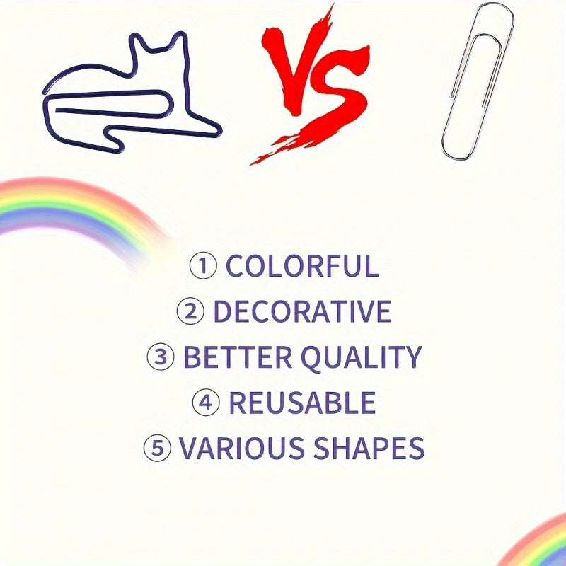 12pcs Cat Paper Clips Cat Bookmark Clips Cat Enthusiast Cat Office Supplies