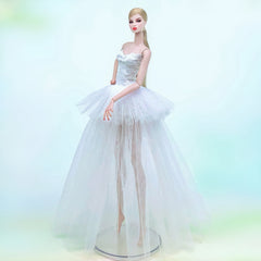 Pink Lace Wedding Party Dress for 11-8 inch Dolls