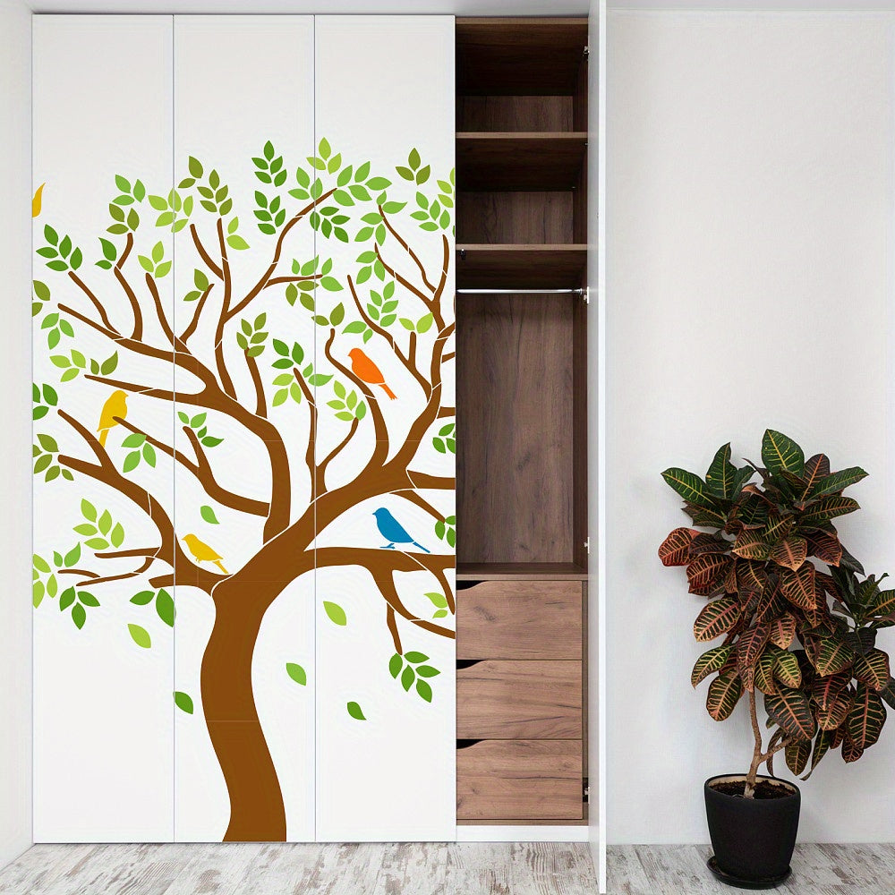 18pcs Tree & Bird Stencil Art for Scrapbooks 300x300mm PE Terephthalate