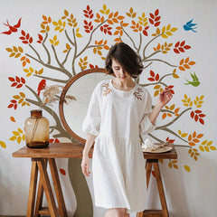 18pcs Tree & Bird Stencil Art for Scrapbooks 300x300mm PE Terephthalate