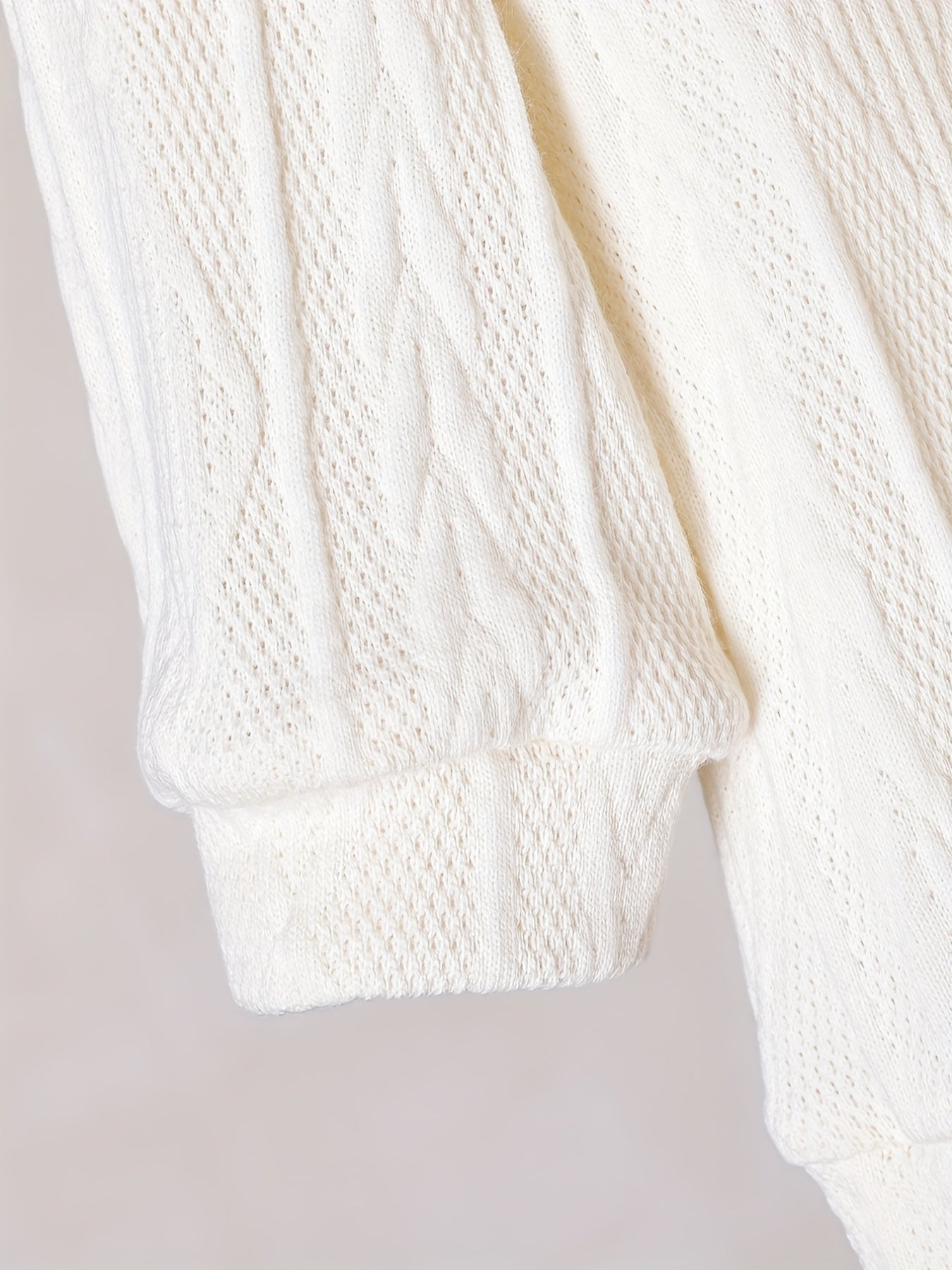 Girl's Cable Knit 2pcs Set Solid Casual Outfits Kids Clothes