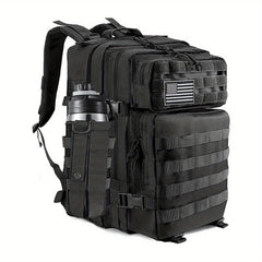 45L Backpack Men Camping Hiking Daypack with Water Bottle Pouch