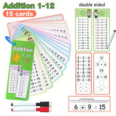 Math Flashcards Set - Addition Subtraction Multiplication Division - Back to Sch