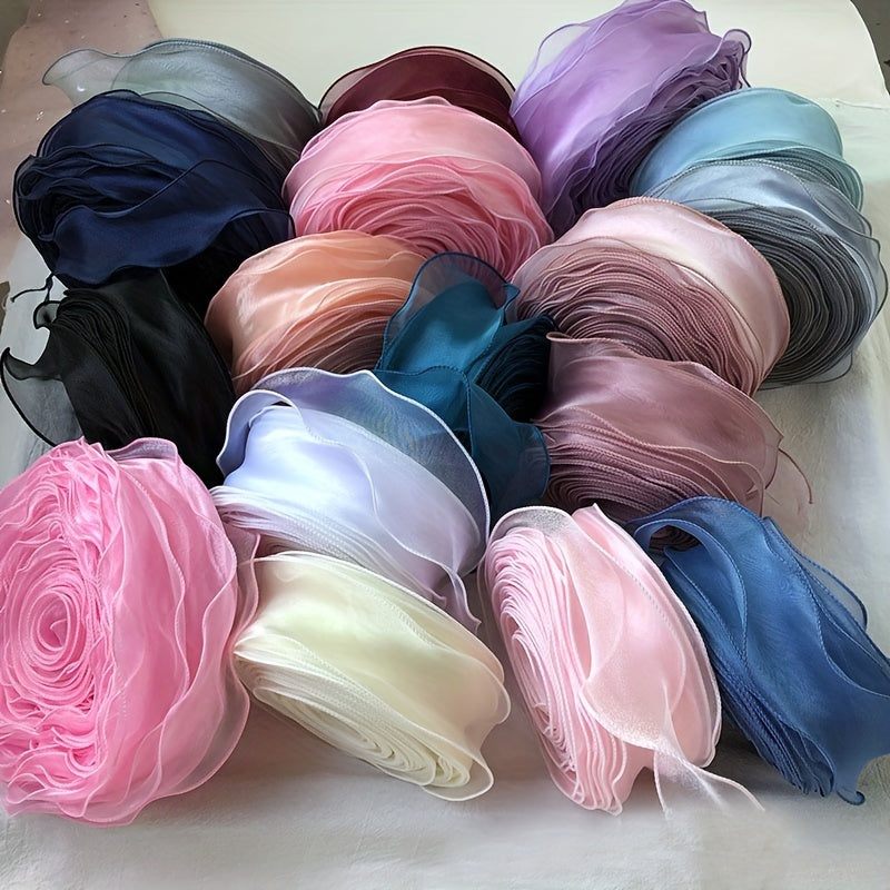 Wavy Fishtail Yarn Ribbon for DIY Bow Accessories Gift Flower Packaging