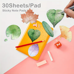 Bright Leaves Sticky Notes 30 Sheets Easy To Post Home Office Notebook