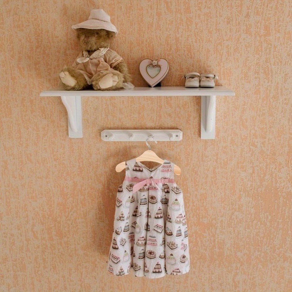 5pcs Doll Clothes Hangers Set Colorful Dollhouse Wardrobe Accessories