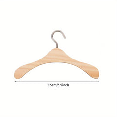 5pcs Doll Clothes Hangers Set Colorful Dollhouse Wardrobe Accessories