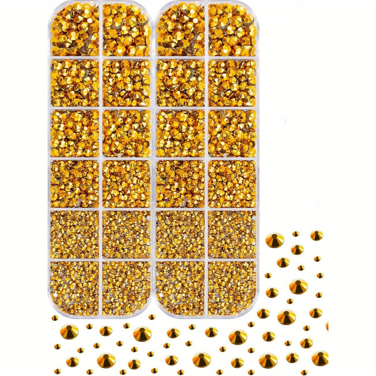 6000Pcs Iridescent Ab Stones Flat Back Rhinestones