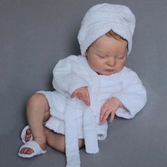 20" Soft Asleep Reborn Doll Light Beige w/Visible Veins Bebe Toy