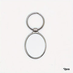 Sublimation Blank Oval Metal Keychain 10pcs