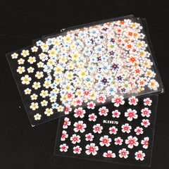 12pcs Shimmering Floral Nail Art Stickers Self Adhesive Decals for Manicure