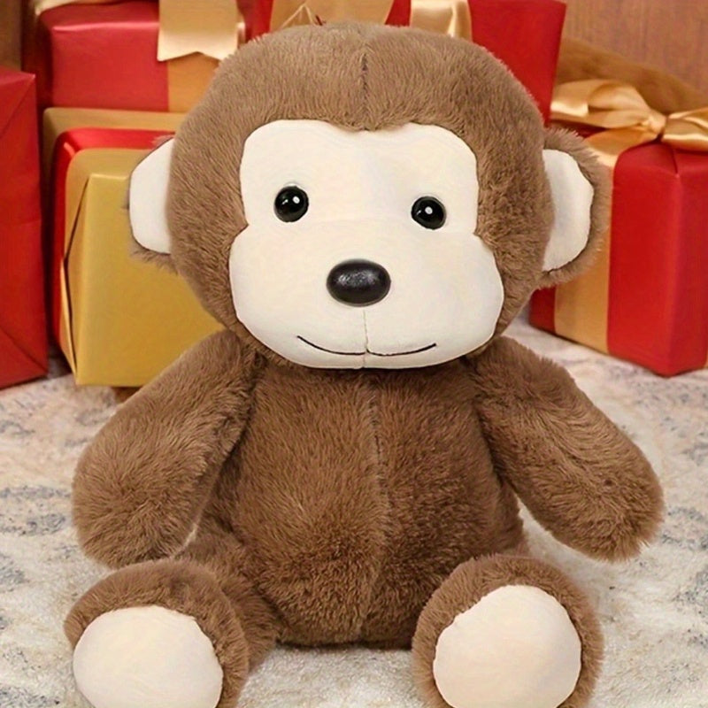Soft Monkey Plush Toys Stuffed Animal Pillow Mixed Materials Room Decor Gift