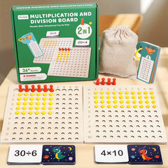 Wooden Multiplication and Division Board Math Aid for Kids