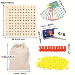 Wooden Multiplication and Division Board Math Aid for Kids