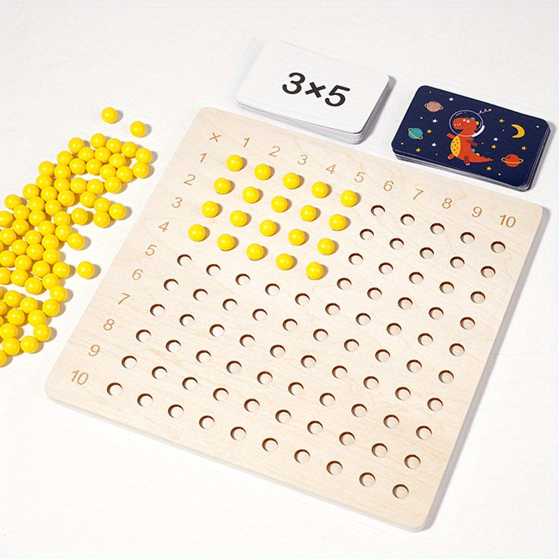 Wooden Multiplication and Division Board Math Aid for Kids