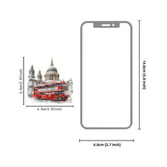 30pcs London Architectural Stickers Big Ben Red Buses Vibrant W