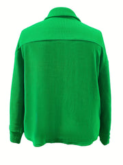  Thermal Outfit Set Women's Solid Long Sleeve Top & Elastic Pants