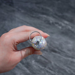 Sparkling Waterproof Keychain Pill Holder Diamond Emergency Medicine Bottle