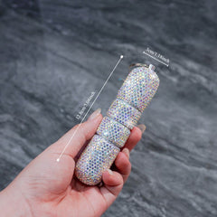 Sparkling Waterproof Keychain Pill Holder Diamond Emergency Medicine Bottle