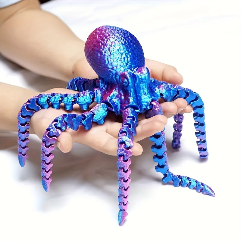 Colorful 3D Octopus with Flexible Joints - Creative Desk Toy