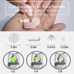 Portable Pill Cutter Dispenser Stainless Steel Blade