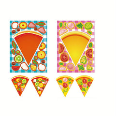 16 Pack Vinyl Cartoon Pizza Dessert DIY Stickers for Plastic Surfaces