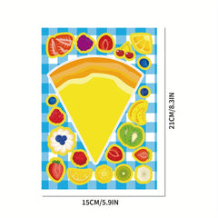 16 Pack Vinyl Cartoon Pizza Dessert DIY Stickers for Plastic Surfaces