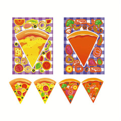 16 Pack Vinyl Cartoon Pizza Dessert DIY Stickers for Plastic Surfaces