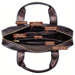 Men's Genuine Leather Briefcase Computer Bag