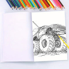 Monster Truck Coloring Book 22 Pages Ages 14+