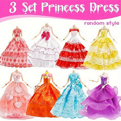 50-Piece Doll Clothes Set for 11.5 Inch Dolls - Dresses, Outfits