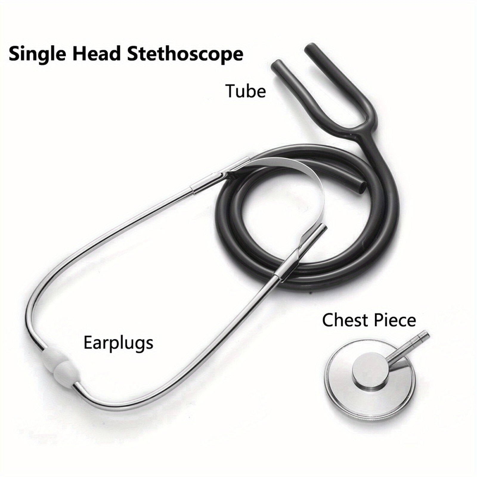Stethoscope Toy Doctor's Tool Family Game Pink Plastic Metallic Accents