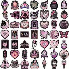 50pcs Gothic & Vinyl Sticker Pack Reusable Cartoon Decals DIY Projects Party Fav