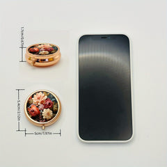 Floral Pill Organizer 3 Compartment Metal Medicine Case