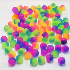 10 Mini Rainbow Bouncy Balls for Kids Party Favors
