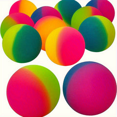 10 Mini Rainbow Bouncy Balls for Kids Party Favors