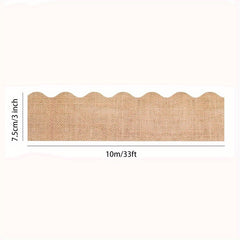 Burlap Scalloped Edge Bulletin Board Border - Classroom Thanksgiving Decor