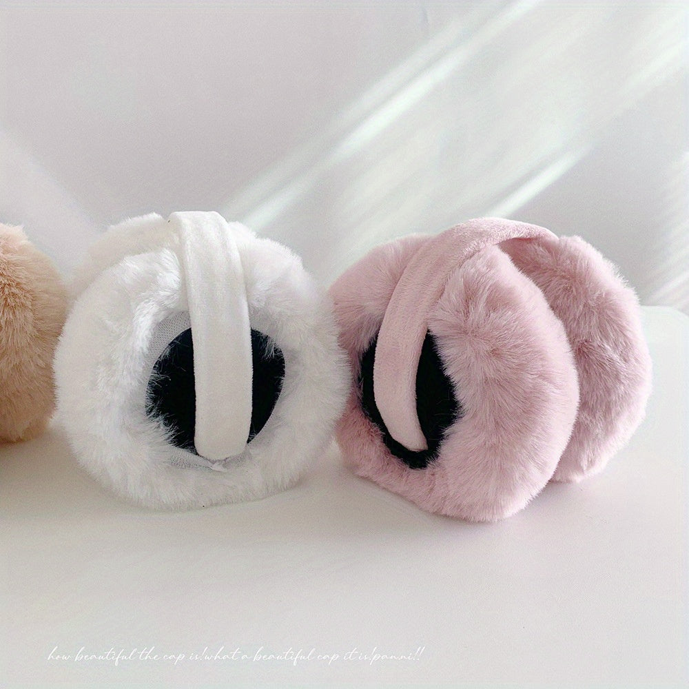 Christmas Plush Earmuffs for Women - Foldable & Warm Winter Accessory