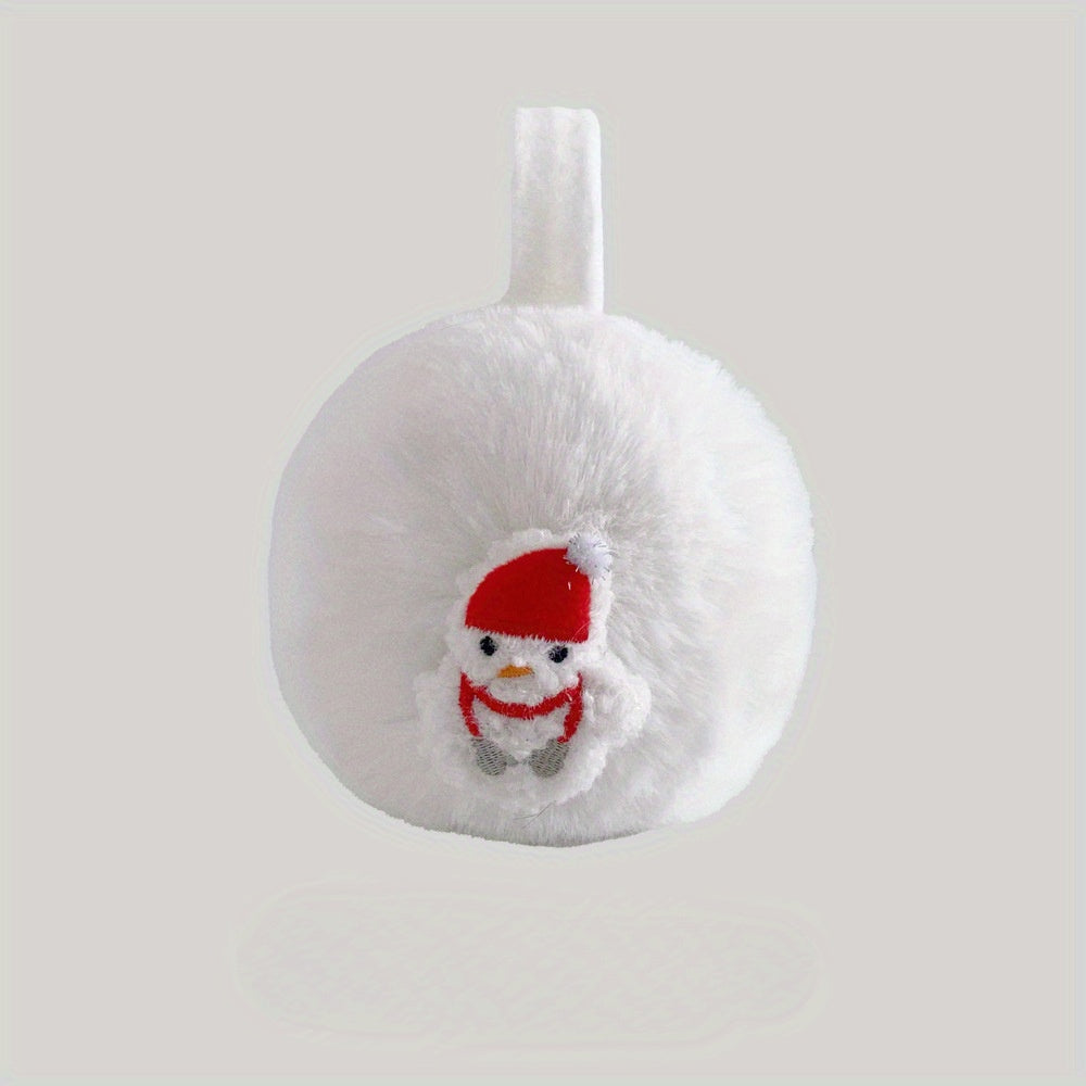 Christmas Plush Earmuffs for Women - Foldable & Warm Winter Accessory