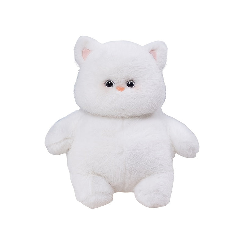 Chubby Cat Plush Toy Realistic Soft Stuffed Animal Fluffy Fur Cuddly Gift