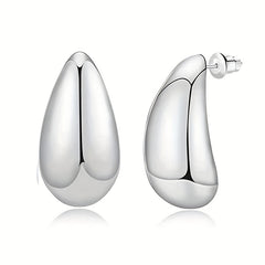 Chunky Plated Hypoallergenic Abstract Stud Earrings