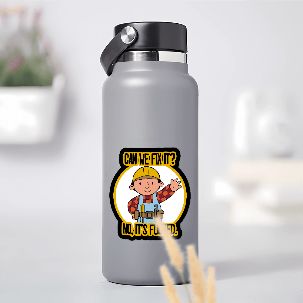 Funny Motorcycle Helmet Sticker - CAN WE FIX IT NO IT's FUN - Mixed Colors
