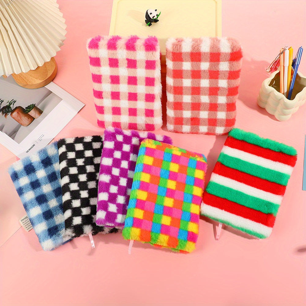 Fuzzy Notebook College Ruled Journal for Students Soft Cover Writing Notepad