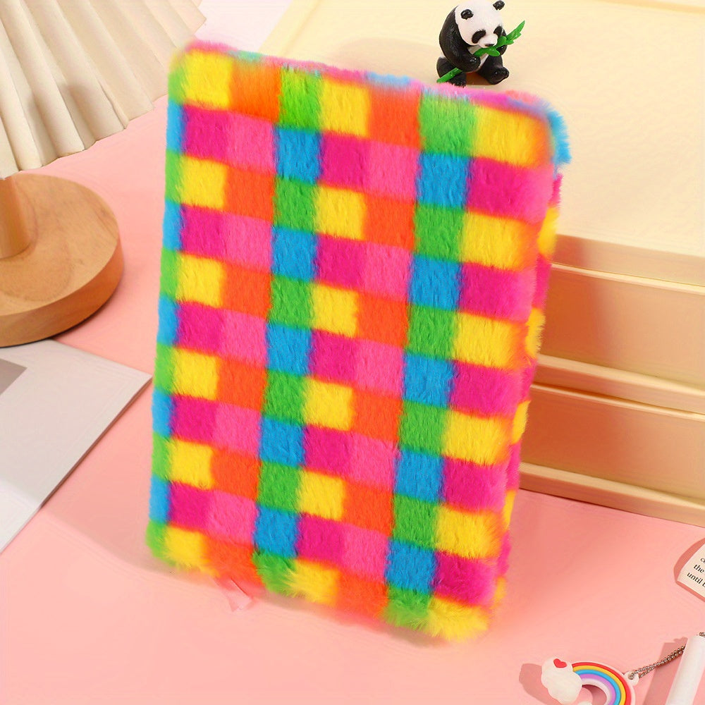 Fuzzy Notebook College Ruled Journal for Students Soft Cover Writing Notepad