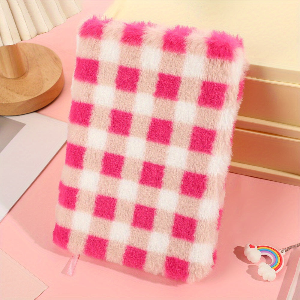 Fuzzy Notebook College Ruled Journal for Students Soft Cover Writing Notepad