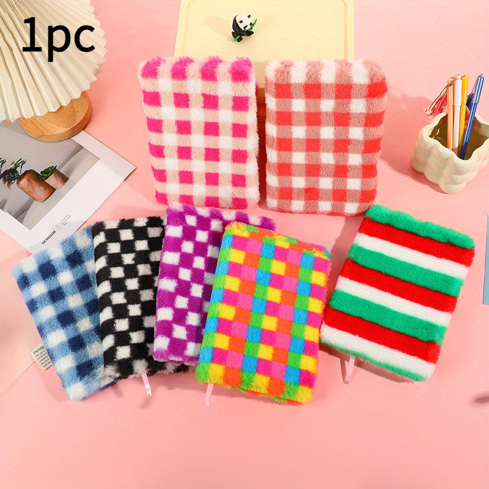 Fuzzy Notebook College Ruled Journal for Students Soft Cover Writing Notepad