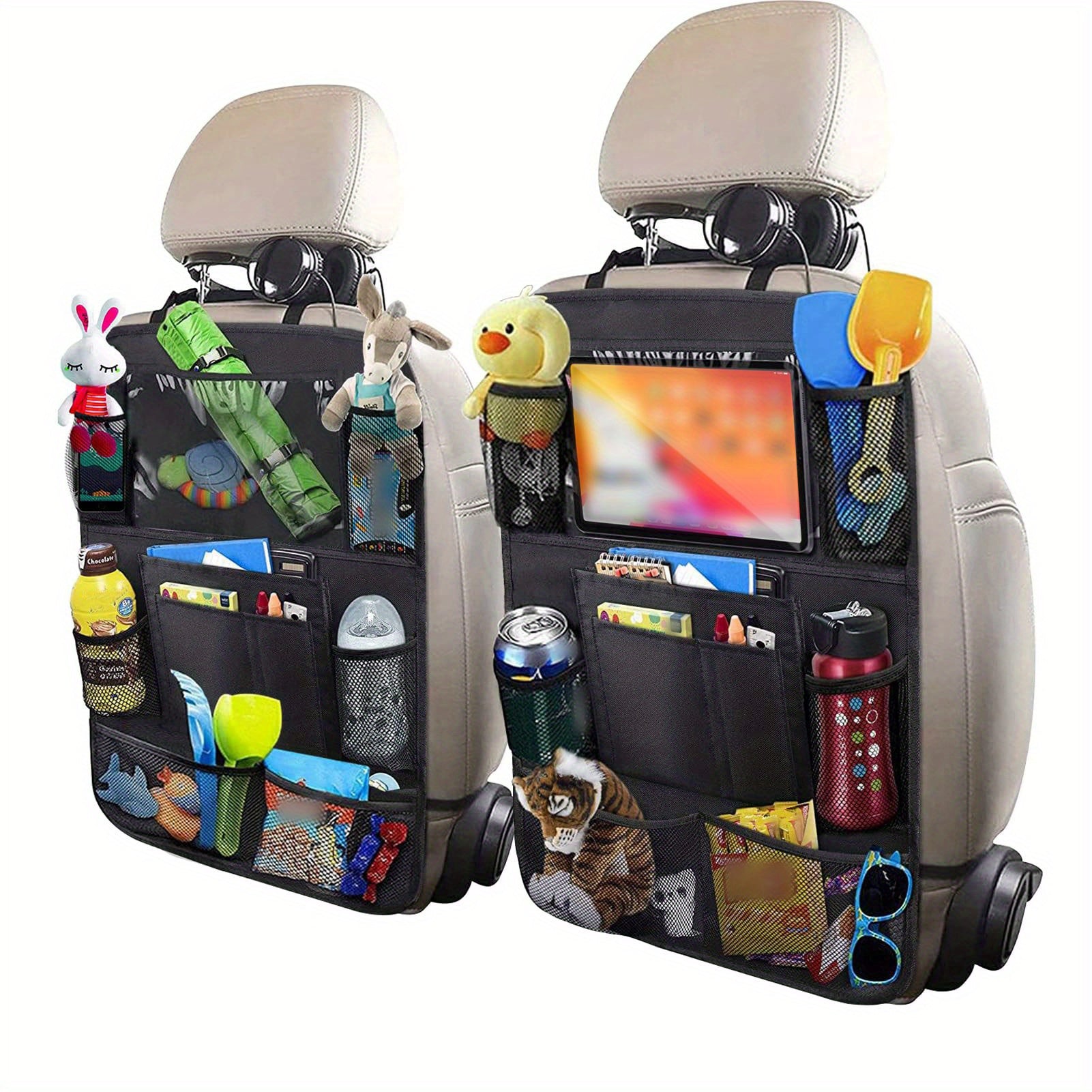 Car Seat Back Organizer for iPads Books Sundries Food and More